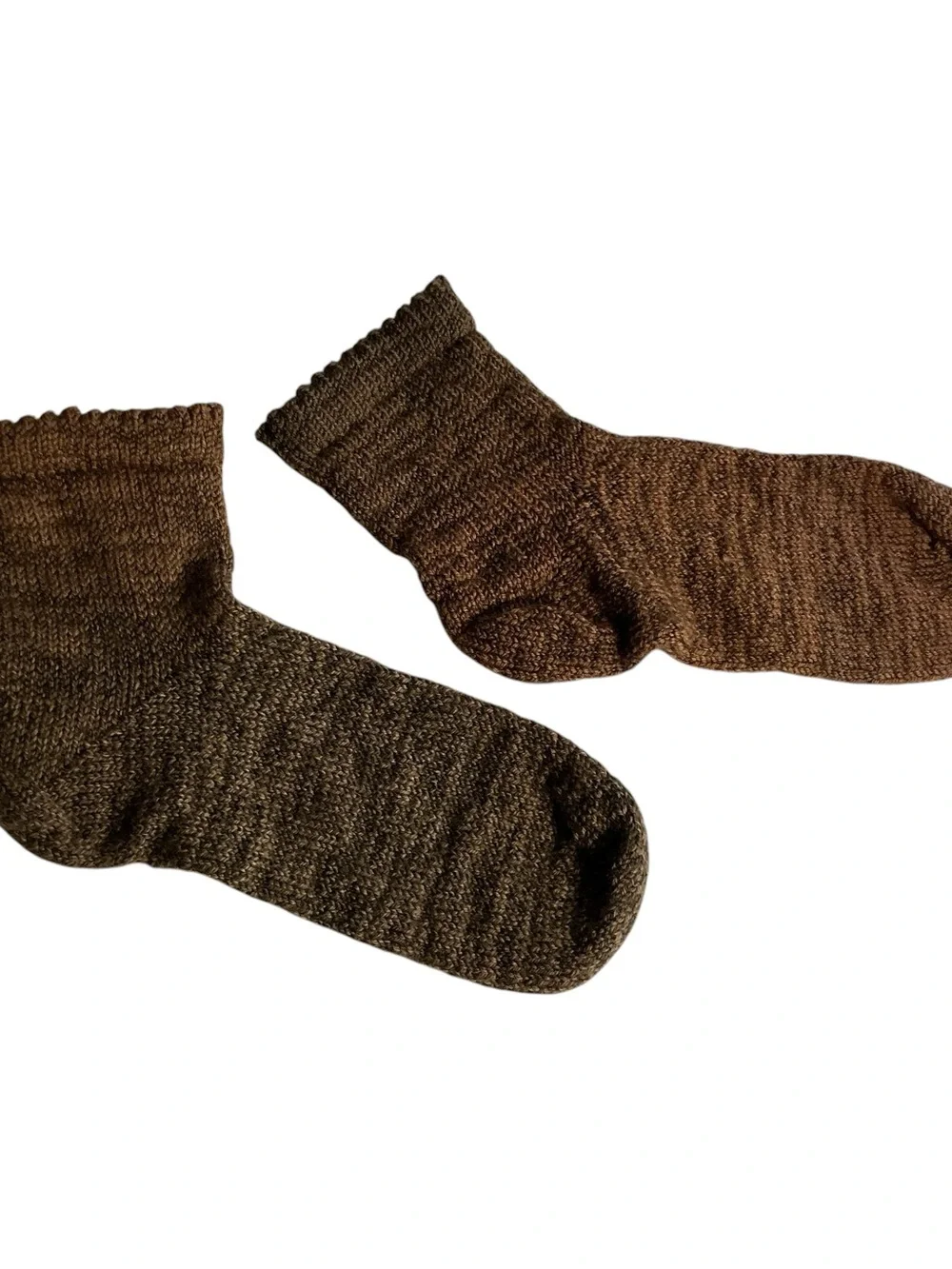Sybil merino wool handcrafted crew socks heathered espresso brown women’s medium